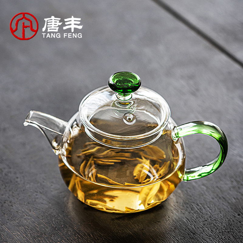 玻璃茶壶泡茶家用绿茶泡茶器茶具单壶花茶壶小茶壶耐高温功夫沏茶