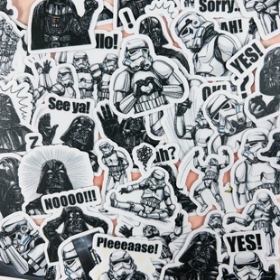 手账贴纸迪士尼星球大战人物DIY装饰防水手机IPAD电脑图案贴画