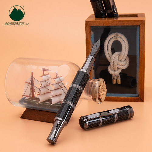 美国Monteverde钢笔 碳纤维磁吸笔帽JOWO微弹尖练字收藏送礼特色
