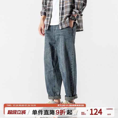 牛仔裤美式复古宽松潮牌学生