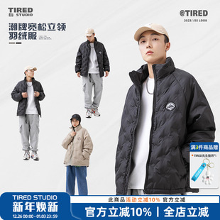 冬季 潮牌轻薄羽绒服男国潮90白鸭绒情侣保暖外套街头休闲棉服 美式