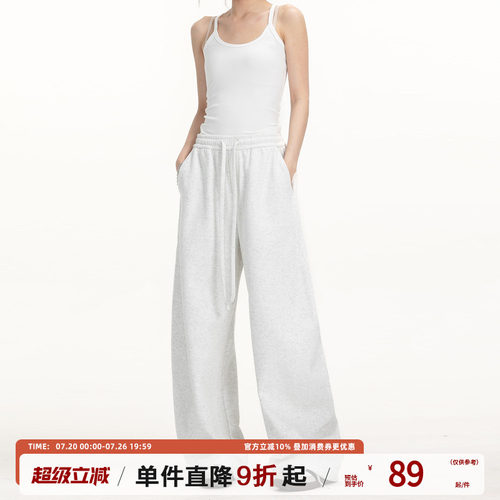 TIRED美式简约弯刀裤男女春夏