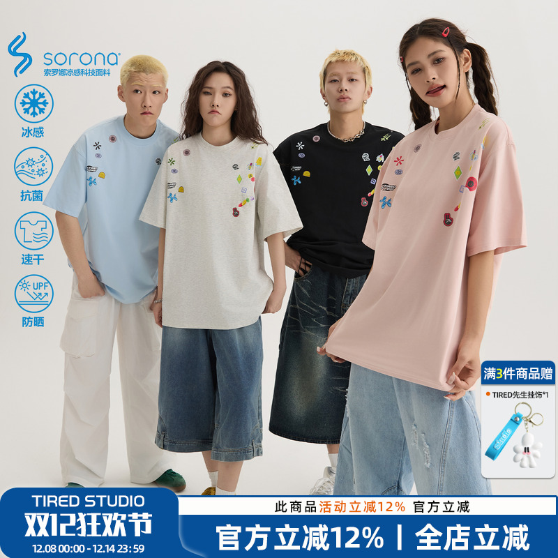 TIRED宽松潮流短袖T恤