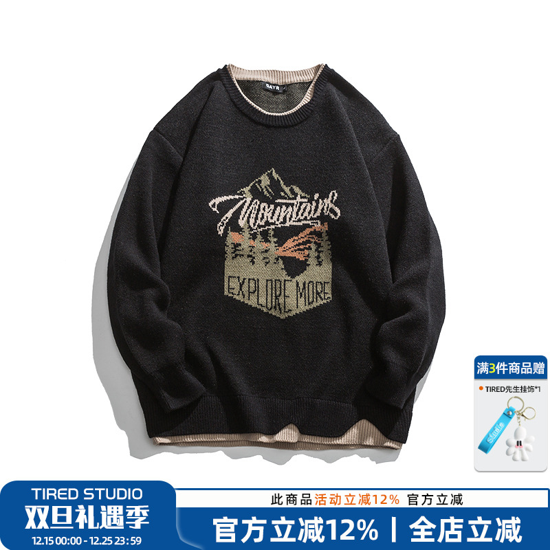 美式复古秋冬季情侣韩版潮流外套