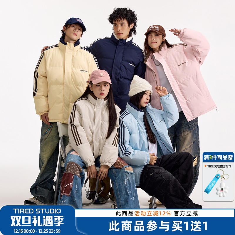 TIRED加厚冬季宽松棉衣