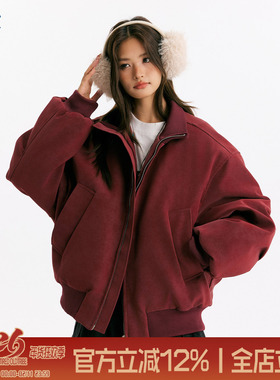 TIRED美式复古廓形解构保暖棉衣外套冬季情侣宽松PU皮衣加厚棉服