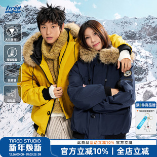 TIRED三防派克服毛领棉衣冬季 棉服外套 情侣廓形潮牌防寒保暖工装