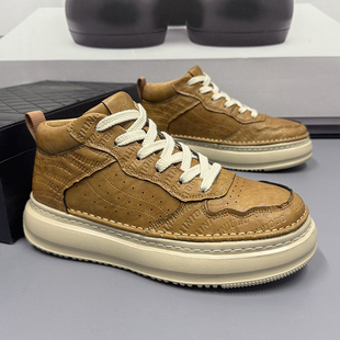 子秋冬新款 鞋 高帮休闲板鞋 男百搭加绒保暖特大码 男士 运动男鞋 大码