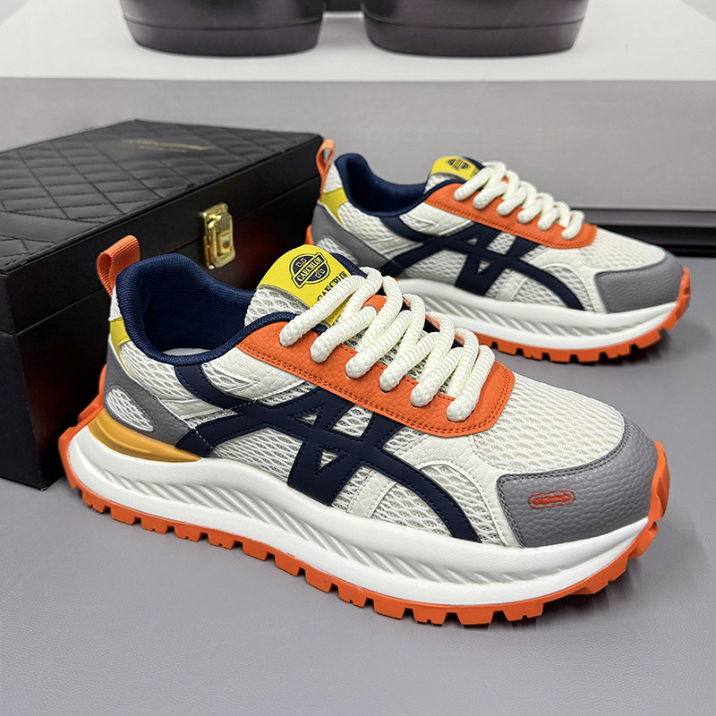 特大码鞋子男48网面宽脚男鞋运动休闲鞋49加肥加宽跑步老爹鞋50潮