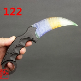 天然黑曜石刀蛋白石红琉璃猫眼石鹿角木柄爪子刀手工打制石器L122