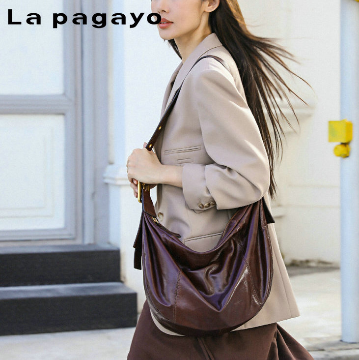 Lapagayo帕佳图2026新款小众新月包女包单肩斜挎国内专柜正品代购