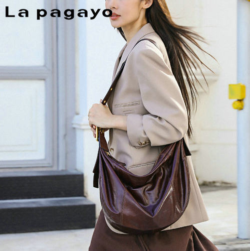 Lapagayo帕佳图2026新款小众新月包女包单肩斜挎国内专柜正品代购