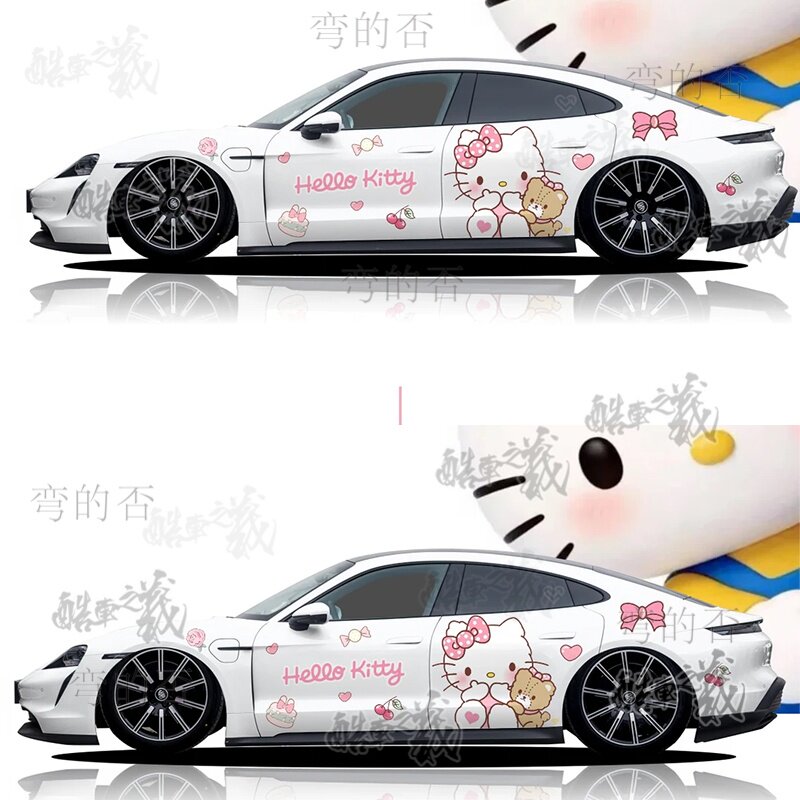 适用于保时捷911车贴Hello Kitty卡宴个性改装KT猫可爱贴纸贴花