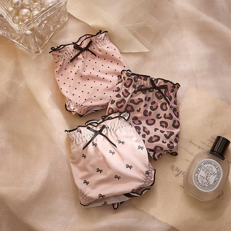 Gukoo/果壳女士内裤性感纯欲高级情调秋冬豹纹无痕不夹臀内裤组合,女士内衣/男士内衣/家居服,女三角裤,淘宝优惠券,粉丝福利购,淘宝优惠卷