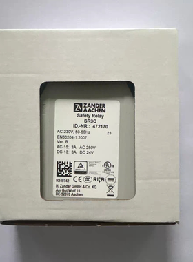 德国ZANDER原装进口安全继电器SR3C 230V现货 订货号472170