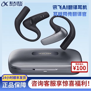 科大讯飞AI翻译耳机同声传译出国会议通话翻译蓝牙降噪无线翻译