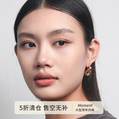 Moment 女 风扭结耳环耳饰耳钉小众独特高级感新款 美术馆午后 法式