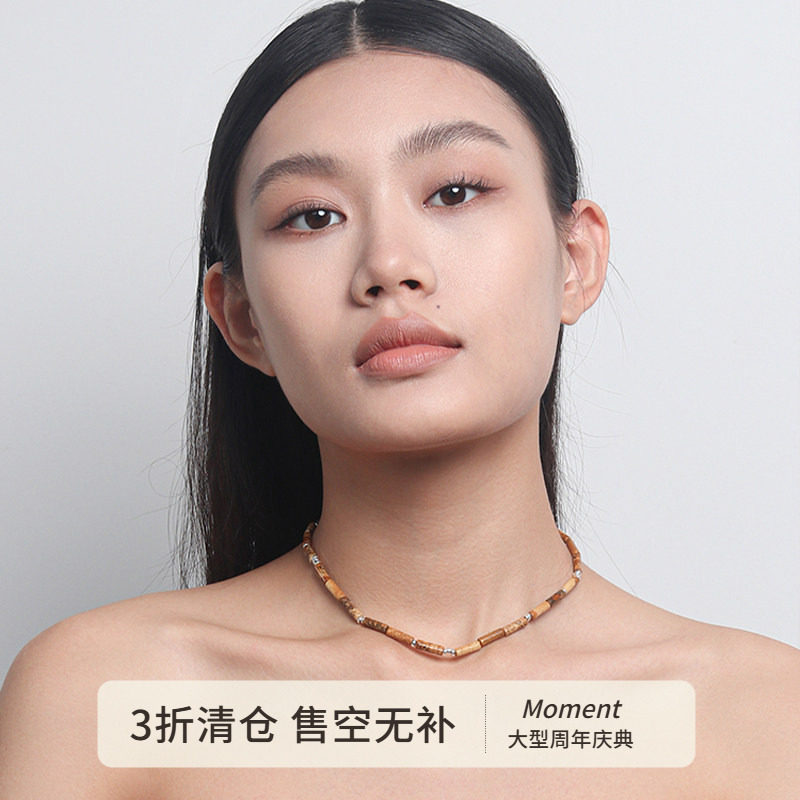 Moment 国画色调 美拉德风天然石项链饰品配饰女款新中式2025新款