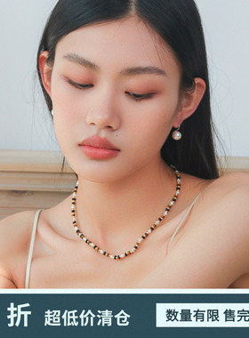 天然虎眼石项链锁骨链手链