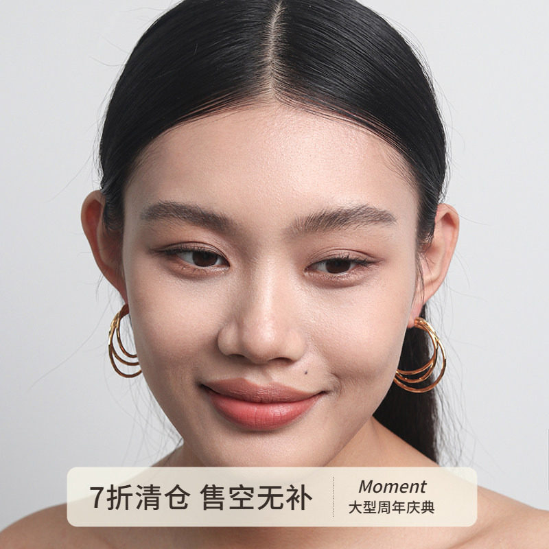 莫妮卡时髦夸张三层圆圈耳环耳饰