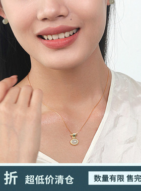 新中式和田玉钱袋吊坠纯银项链