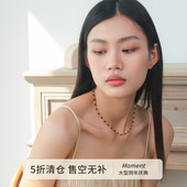 天然黑尖晶石项链毛衣链锁骨链饰品配饰秋冬装 Moment 秘密约会 饰