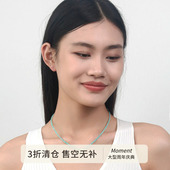Moment 2025新款 薄荷曼波 绿色天然石串珠项链锁骨链饰品配饰女款