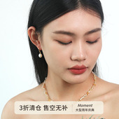 Moment 黄色天然石项链锁骨链毛衣链颈链饰品配饰首饰女小众轻奢