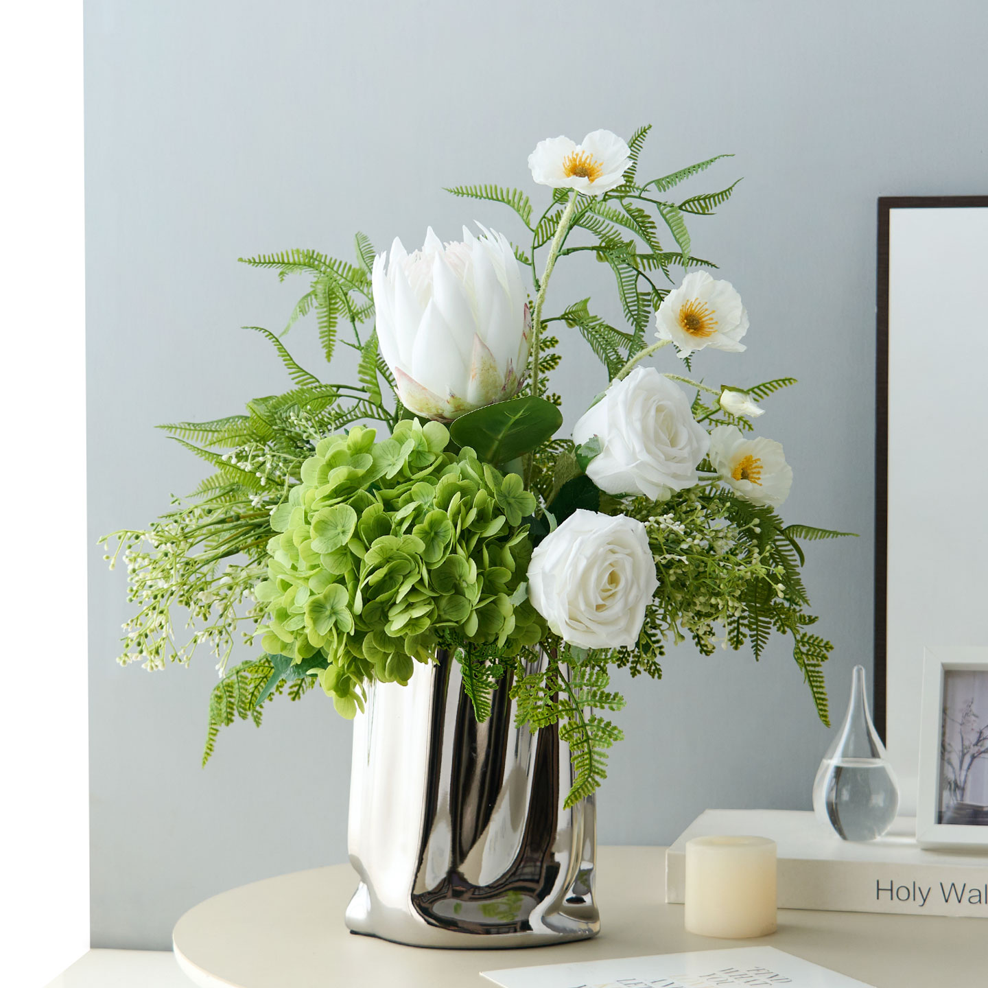 已陌北欧轻奢风高级感仿真花假绿植超逼真客厅餐桌电视柜装饰摆件