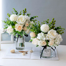 莫兰迪清新北欧日式 饰 花艺素雅仿真花客餐厅桌假花盆栽家居客厅装