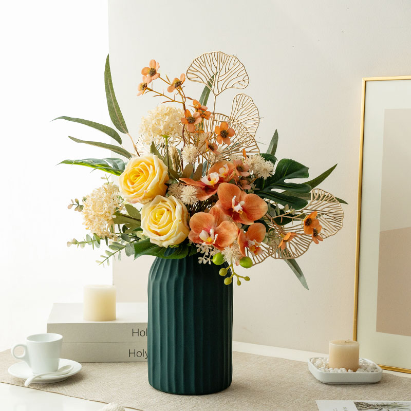 美式轻奢高端仿真花装饰摆件