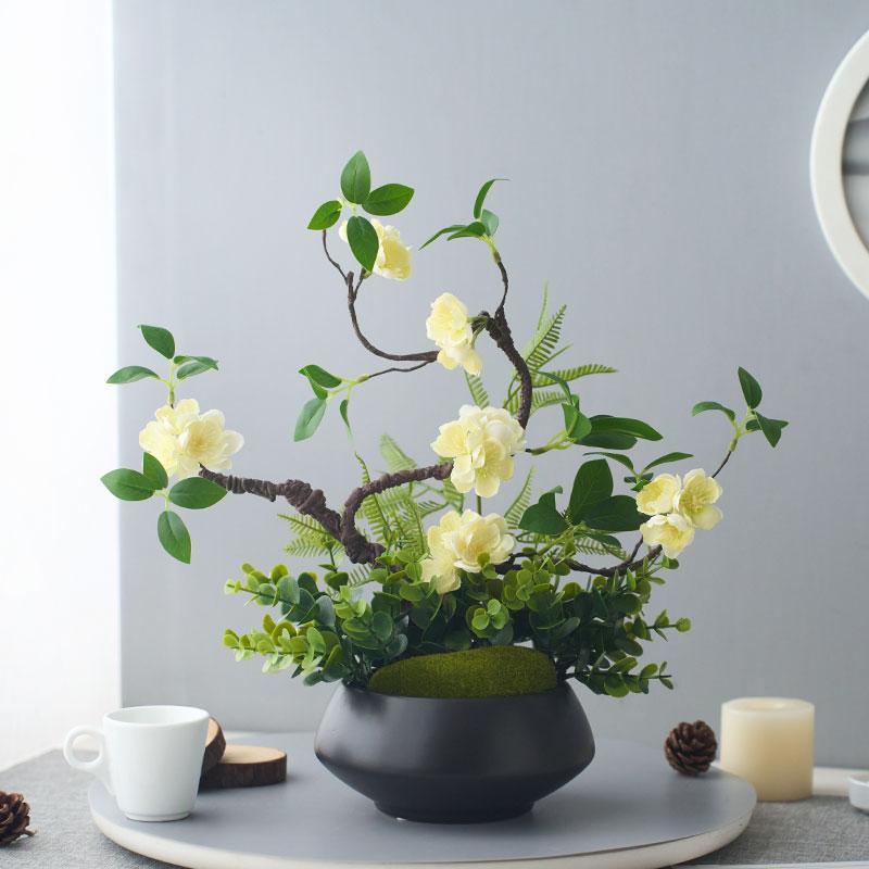 仿真花组合造景玄关装饰品室内