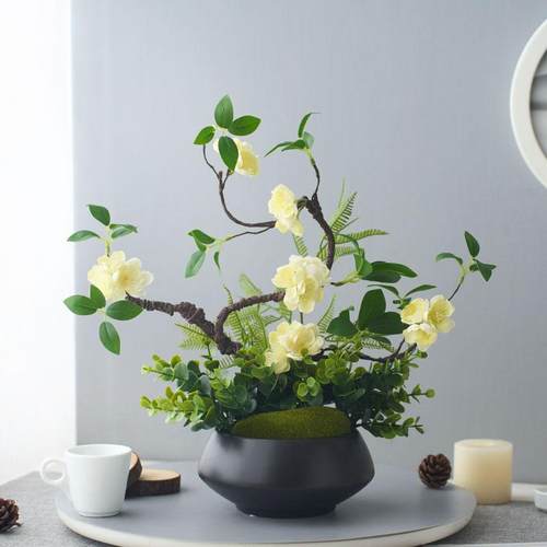 仿真花组合造景玄关装饰品室内