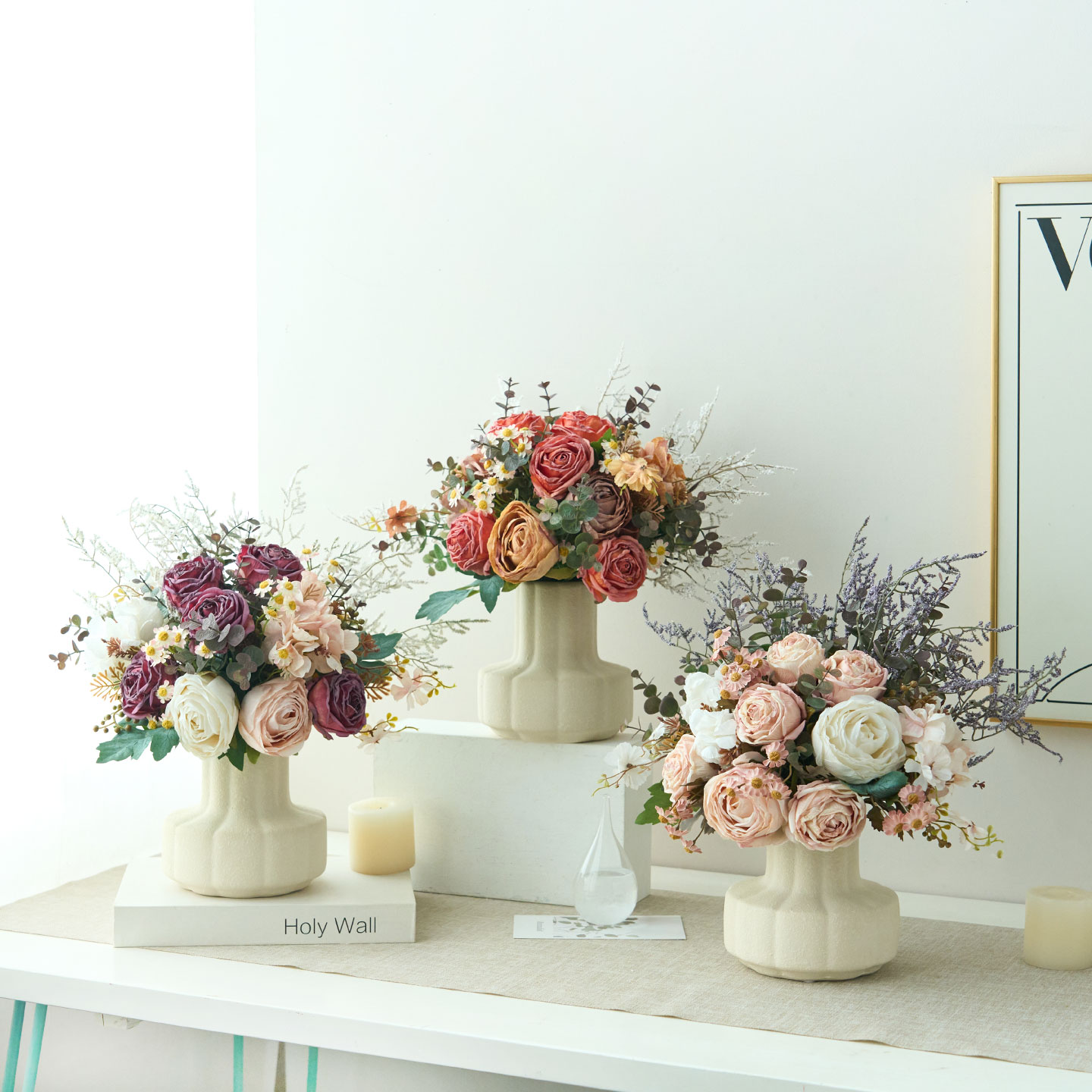 复古高颜值仿真花婚庆家居装饰