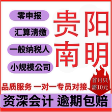 贵阳南阳南明花溪白云观山云岩乌当代理记小规模一般纳税账零申报