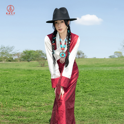 新款中式风藏装女博拉裙旅拍