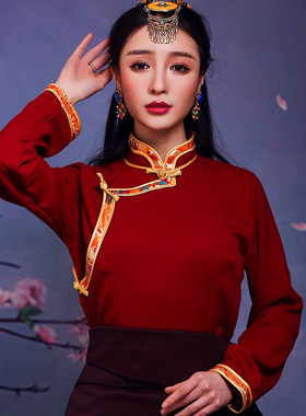密西可可藏族藏装藏袍藏式衬衣