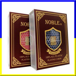 台湾原装进口扑克 国高NOBLE塑料磨砂扑克牌 T-1805 红蓝窄牌