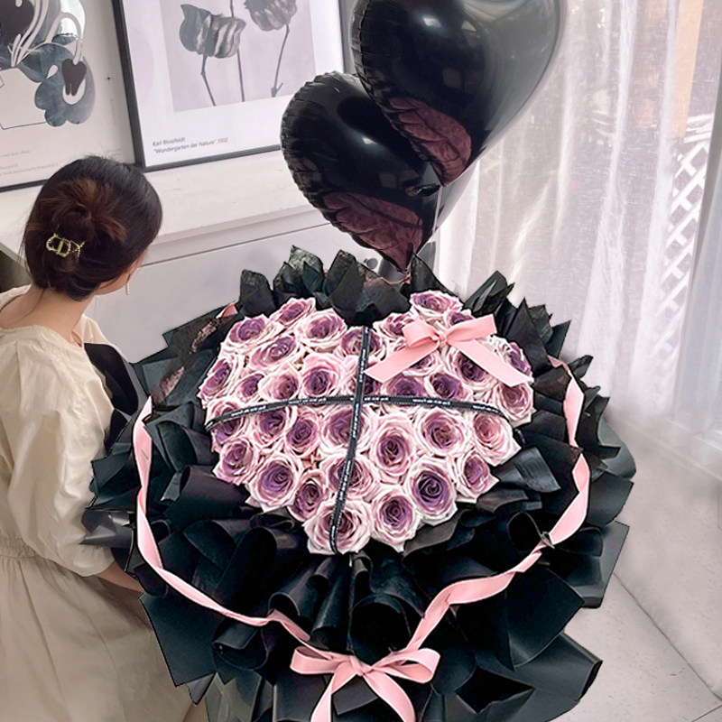 北京乌梅子酱曼塔玫瑰花束鲜花速递同城南京广州生日送全国配送