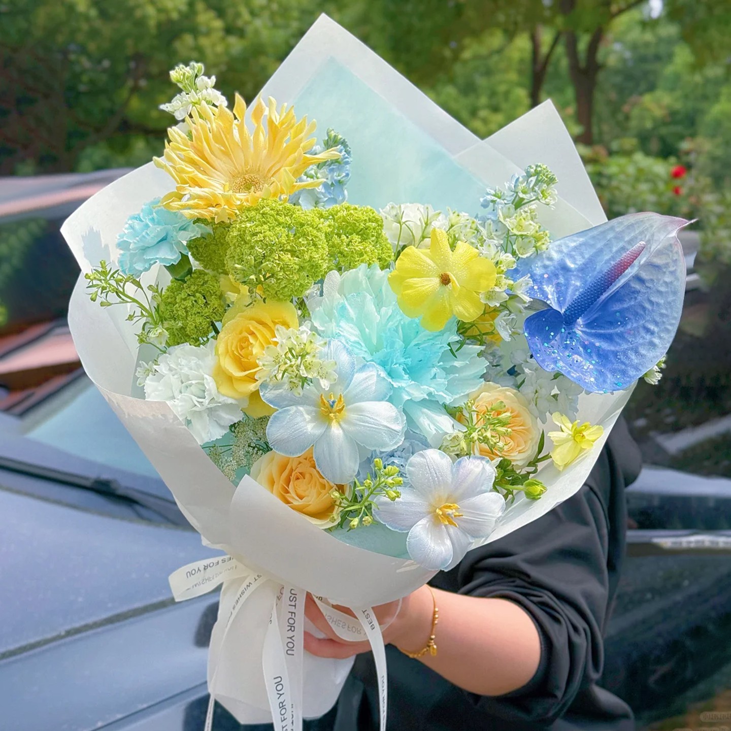 多巴胺花束彩色生日礼物鲜花速递同城配送全国北京上海毕业送女友