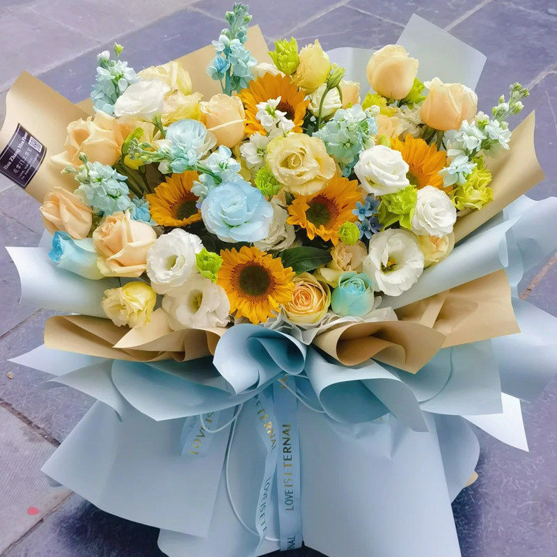 教师节全国向日葵花束鲜花同城速递玫瑰全国配送女友生日毕业礼物