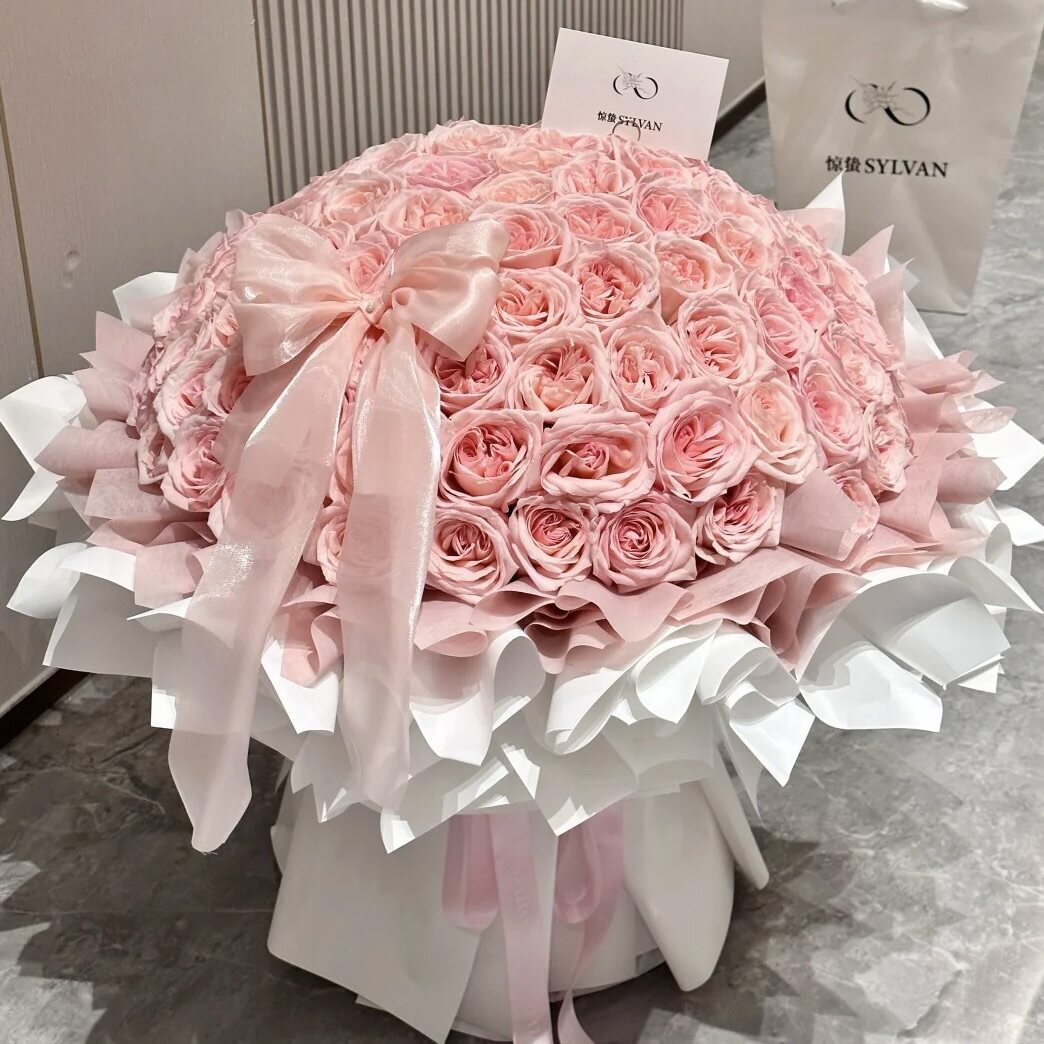 巨型999/199/99朵玫瑰花束鲜花同城速递女友生日订婚北京上海配送