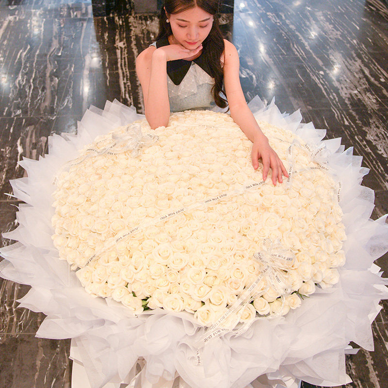 999朵199乌梅子酱玫瑰花束鲜花速递同城上海北京求婚生日配送女友