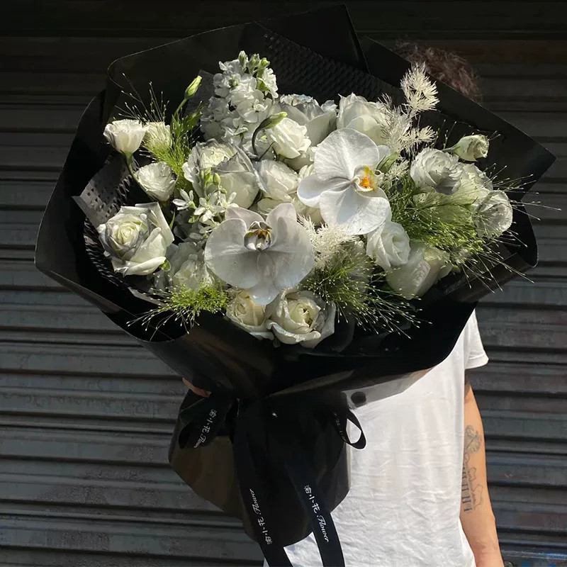 男士香槟绣球混搭玫瑰花束配送男友朋友生日退伍鲜花速递同城北京