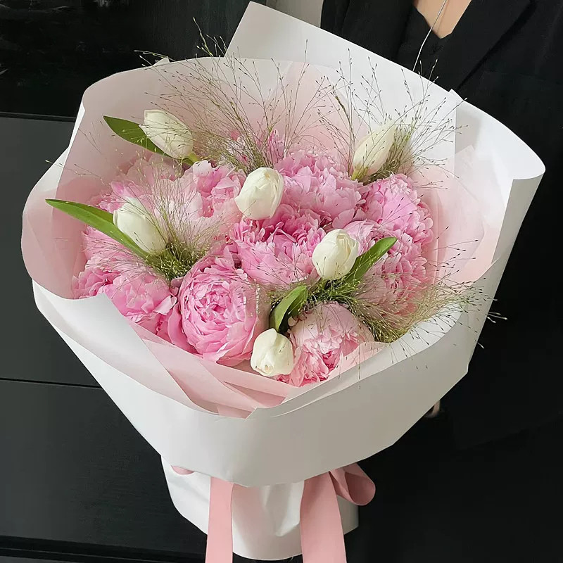 芍药花束鲜花速递同城全国配送女友送妈妈生日礼物北京上海广州