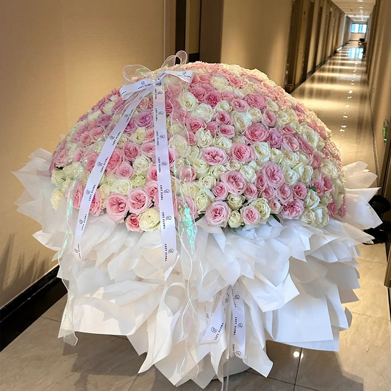 99朵199朵520朵999朵玫瑰花束鲜花速递同城北京广州配送女友花店