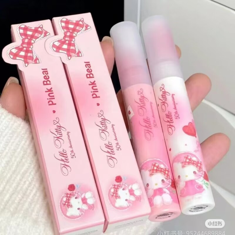 pinkbear皮可熊kitty合作款水精华口红滋润唇釉