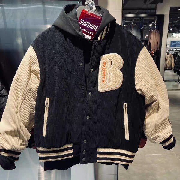 李宁2023新款羽绒服男子针织棒球服棉服保暖外套AYMT147 AFMT015