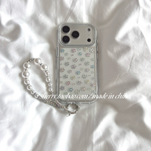ins风清透鎏金彩色满屏小花适用于苹果17ProMax手机壳iPhone16Pro小众少女心15简约14小清新春夏温柔 SHERRY