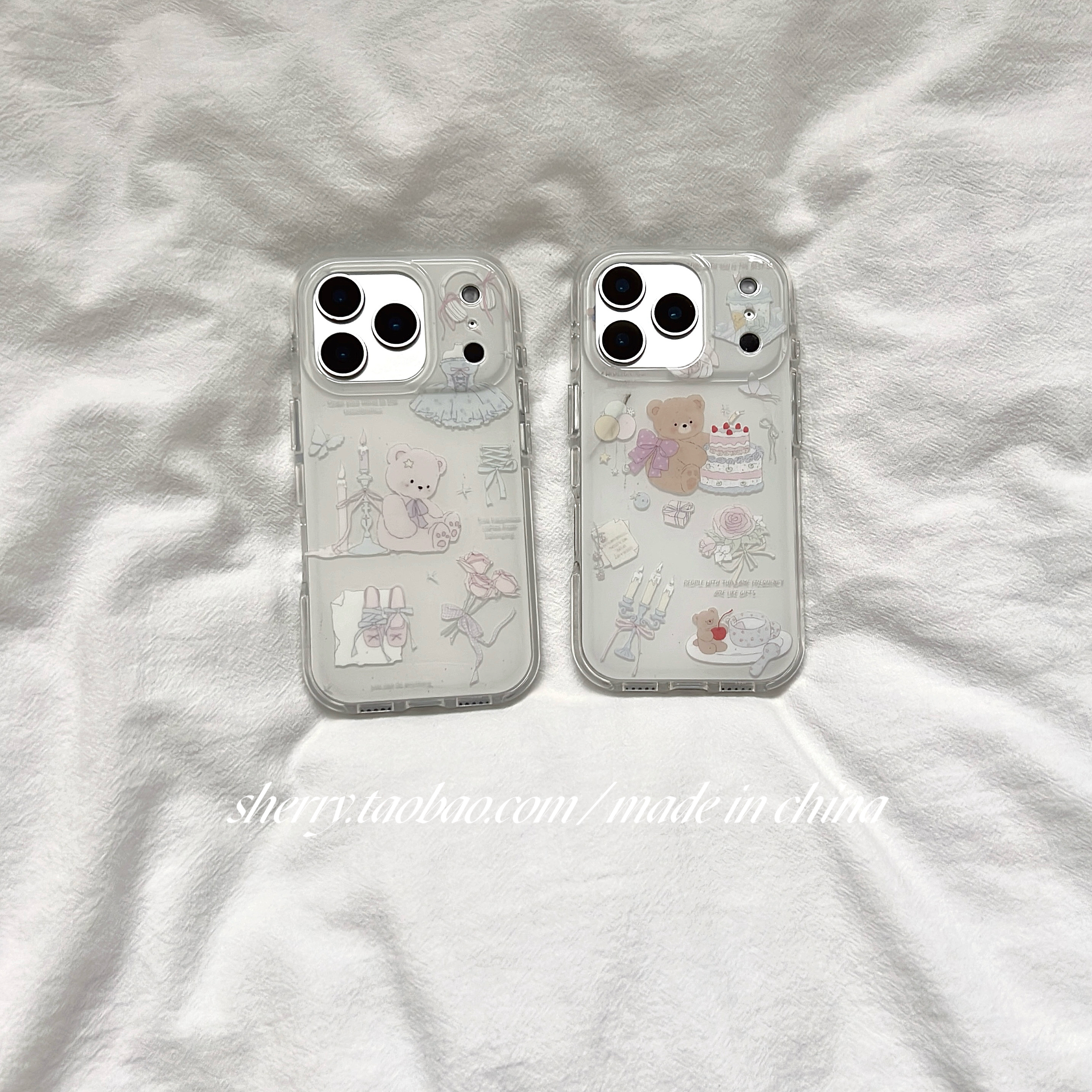 SHERRYins风温柔气球小熊手机壳
